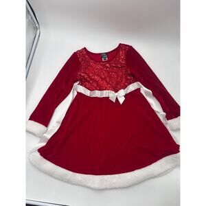 Pink & Violet Girls Christmas Dress 8 Red Sequin Santa Holiday Party